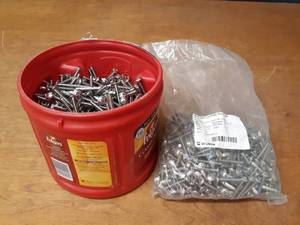 Large Lot of 10-24 Stainless Steel Machine Screws - Various Lengths Coffee Can Full  Bag of 500