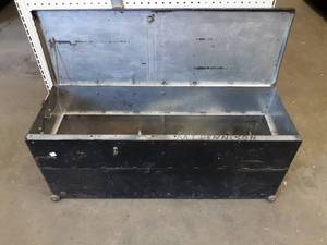 Large Metal Rolling Toolbox w Tools - 36 x 14 x 12