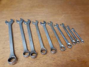 Set of POWR-KRAFT Open End Wrenches from 1-14 to 716