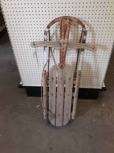 Antique Rail Sled - Stands about 43 Tall