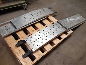 Set of Folding Aluminum Ramps - Each is about 7 x 12
