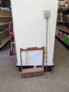 5-Prong Fishing Spear and Gun Rack with Drop-Down Storage Cubby