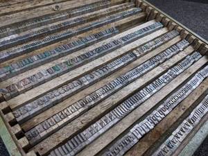 Lead Type in Type Tray