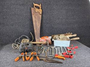 Lot of Hand Tools, Clamps, Cable Cuffs, YakTrax Ice Cleats, and More
