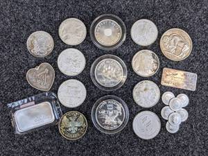 17.7 oz 999 Fine Silver Bars, Rounds and More