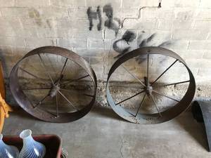 lot 406 image: Pair of Steel Wheels