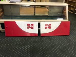 lot 412 image: Pair of Cenex Metal Signs