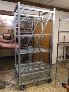 lot 419 image: Large Commercial Restaurant Rack on Wheels