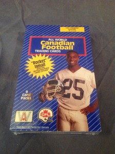 lot 429 image: 1991 All World Canadian Football Factory Sealed Box