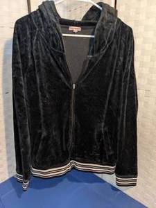 Juicy Couture Velour Full Zip Hoodie Size XL