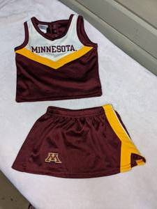 Girls  Minnesota Gohers TopSkirt - Cheerleader Outfit Sz 12 Months