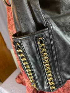 LaTique Large Black Leather Purse