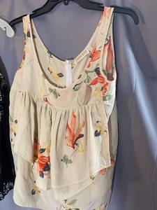Yumi Kim 100% Silk Sleeveless Top & A. Byer Spaghetti Strap Top  L & S