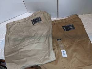 2 New Pair of George Combed Cotton Pants 48 x 30