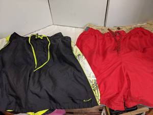 2 Pair of Shorts, 2 Swimming Trunks Fila, AE, Nike Sz 40 & XXL