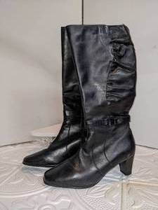 Blondo Black Tall Leather Boots, Sz 8.5