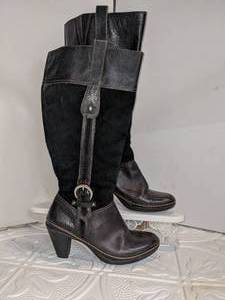 Naturalizer Dandy Black Suede & Leather Boots Sz 7