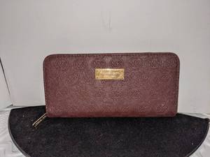 Michael Kors BrownWhite Leather Wallet