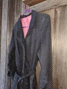 Black Polka Dot Lightweight Jacket Sz 10