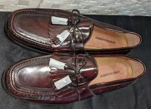Johnston and Murpheys BRELAND KILTIE TASSEL Cordovan Leather Loafers Sz 13, New