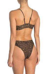 NWT Kendall  Kylie Leopard Print Bikini Sz M & Transparent Bag wCoin Purse