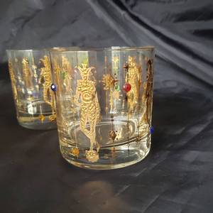 Court Jester Hand Painted Tumbler Glasses