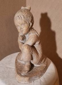 Austin Productions Little Girl with Lamb Sculpture, 1975