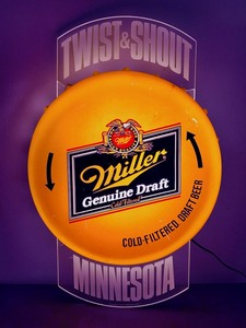 Lighted Beer Sign - Miller Genuine Draft - Twist & Shout Minnesota