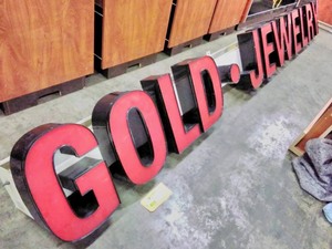 GOLD-JEWELRY Commercial Lighted Signage E-23556