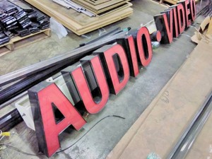 AUDIO-VIDEO Commercial Lighted Signage E-23556