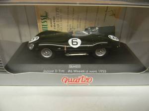QUARTZO 143 SCALE JAGUAR D TYPE #5 HAWTHORN  BUEB WINNER LE MANS 1955 - LIMITED EDITION 2993 OF 5000 - NICE - IN BOX - SEE PICTURES