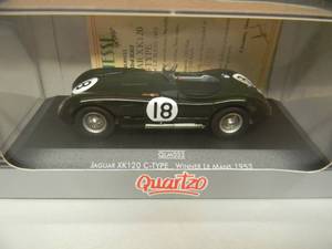 QUARTZO 143 SCALE JAGUAR XK120 C-TYPE #18 ROLT  HAMILTON WINNER LE MANS 1953 - LIMITED EDITION 1689 OF 5000 - NICE - IN BOX - SEE PICTURES
