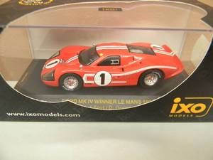 IXO MODELS 143 SCALE FORD MK IV WINNER LE MANS 1967 A.J. FOYT  D. GURNEY - IN BOX - NICE - SEE PICTURES