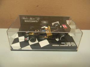 MINI CHAMPS 143 SCALE WOLF FORD WR1 J.SCHECKTER WINNER CANADIAN GP 1977 - IN BOX - NICE - SEE PICTURES