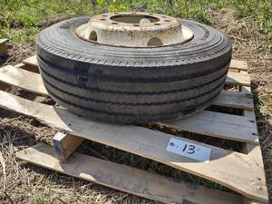 Michelin 24570R19.5 Tire with Hub ...