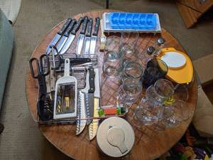 Lot of Kitchen Gadgets and Knives
