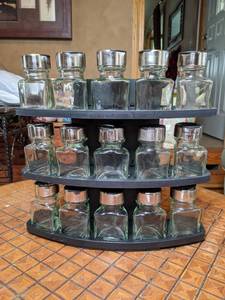 Spice Rack and 15 Spice Jars