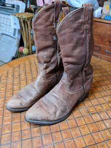 Mens Tony Lama Leather Cowboy Boots Size 9.5