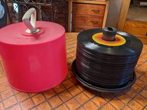 Lot of 45 Records in Case from 70s and Early 80s