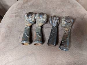4 Vintage Claw and Glass Ball Feet