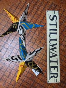 Metal Stillwater Sign and Fun Metal Stars