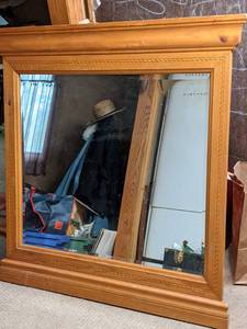 Large Oak Framed Mirror