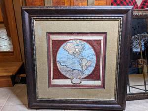 World Globe Framed Art