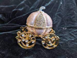 Jewel Encrusted Carriage Trinket Box