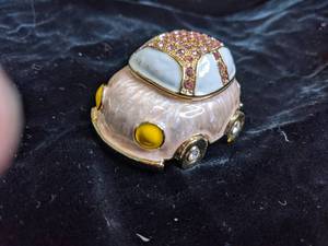Jewel Encrusted Car Trinket Box NEW