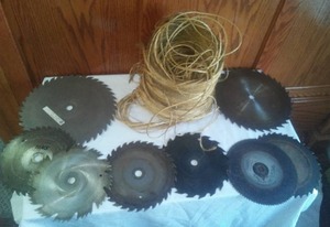 Sawblades & sisal twine bale.