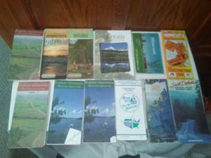 12 Maps. ND, SD, Montana, MN, vintage.