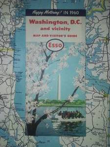 2 Maps Washington DC Area 1958-59, Esso 1960.