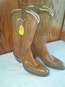 Nocona Full Quill Ostrich Cowboy boots � NEW