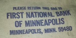 Collectibles First National Bank Minneapolis bag, and more.